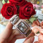 Perfect Replica Patek Philippe Twenty-4 Silver Dial Rose Gold Diamond Bezel 26mm Women's Watch